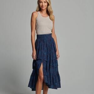 Sundays Size S Small Millie Midi Skirt Midnight Floral Pull On